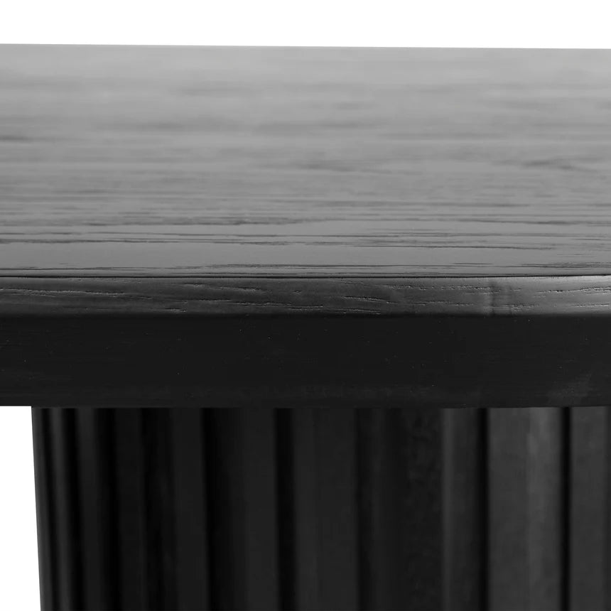 Rich Elegance Walnut Wooden Dining Table - Black - 250cms