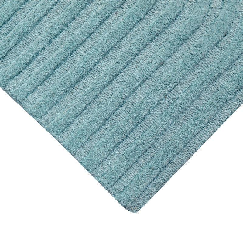 Rich Textured Hand-Embossed Wool Rug - Blue (Available in 3 Sizes)
