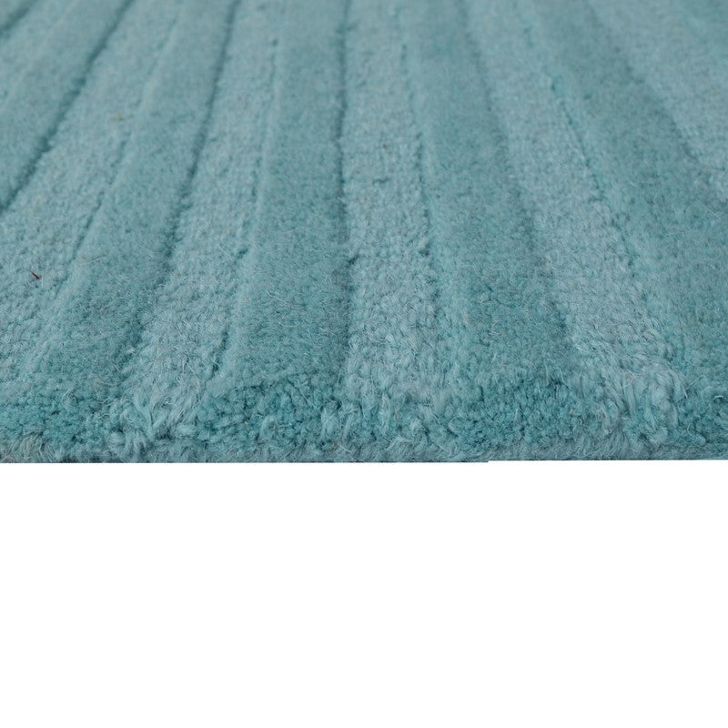 Rich Textured Hand-Embossed Wool Rug - Blue (Available in 3 Sizes)