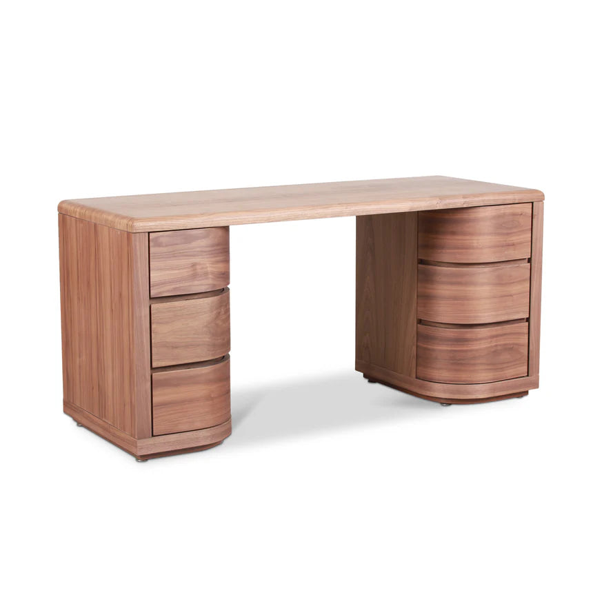 Rich Elegance Walnut Office Desk - 160cms