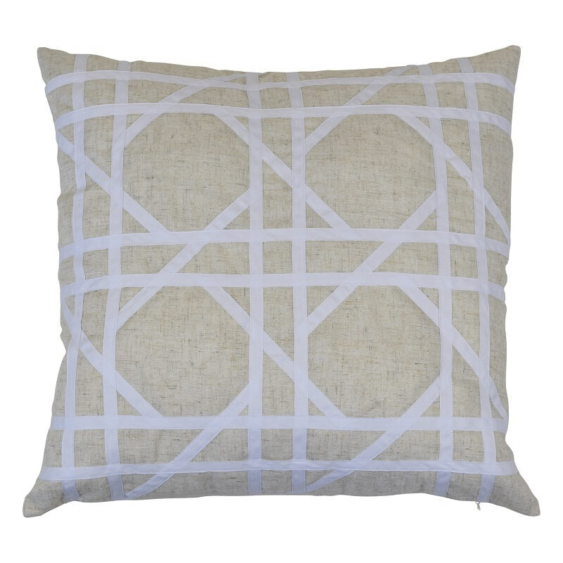 Riviera Poly Linen 50x50cm Square Cushion Cover - Natural