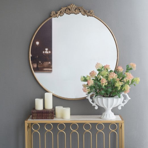 Rococo Gold Round Wall Mirror 91.5cms