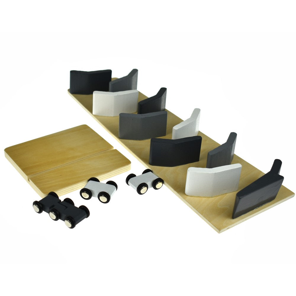 Rolling Wooden Cars Toddlers Game