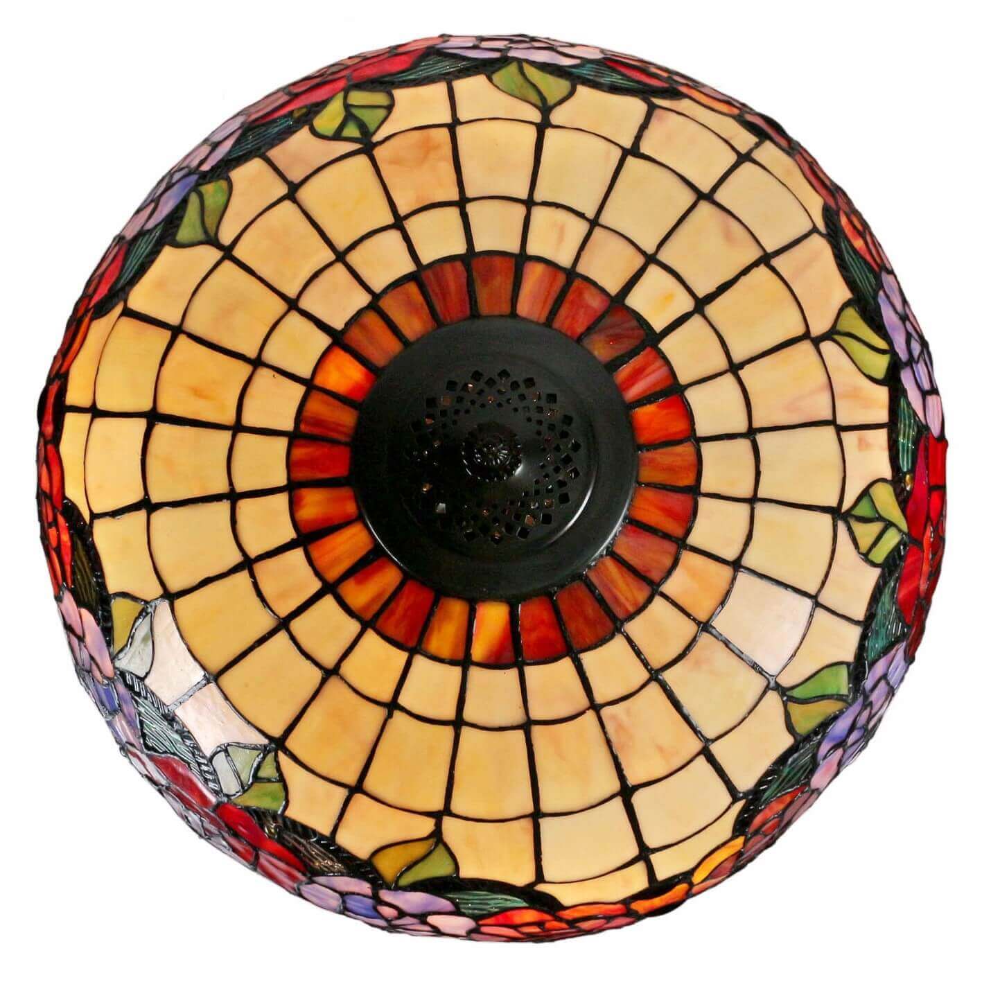 Rose Garden Tiffany Stained Glass Floor Lamp