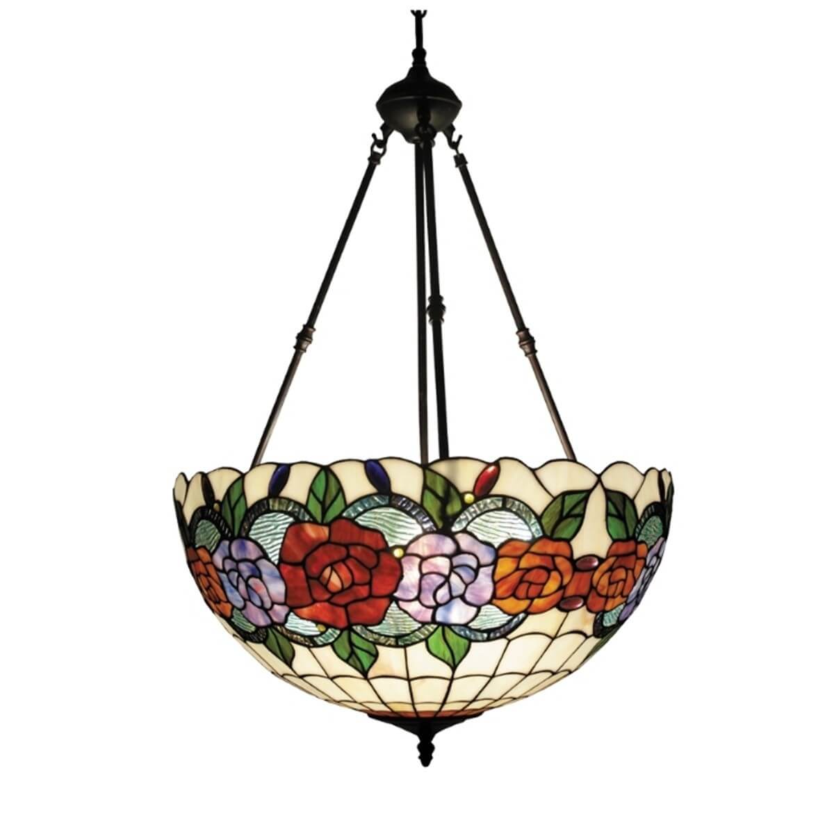Rose Garden Tiffany Stained Glass Pendant Lamp