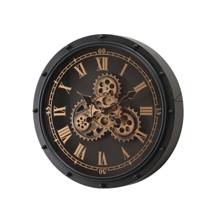 Round Anton exposed Gear Movement Wall Clock - 50cms