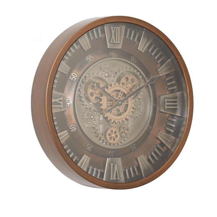 Round Asgard Exposed Gear Movement Wall Clock - 46cms