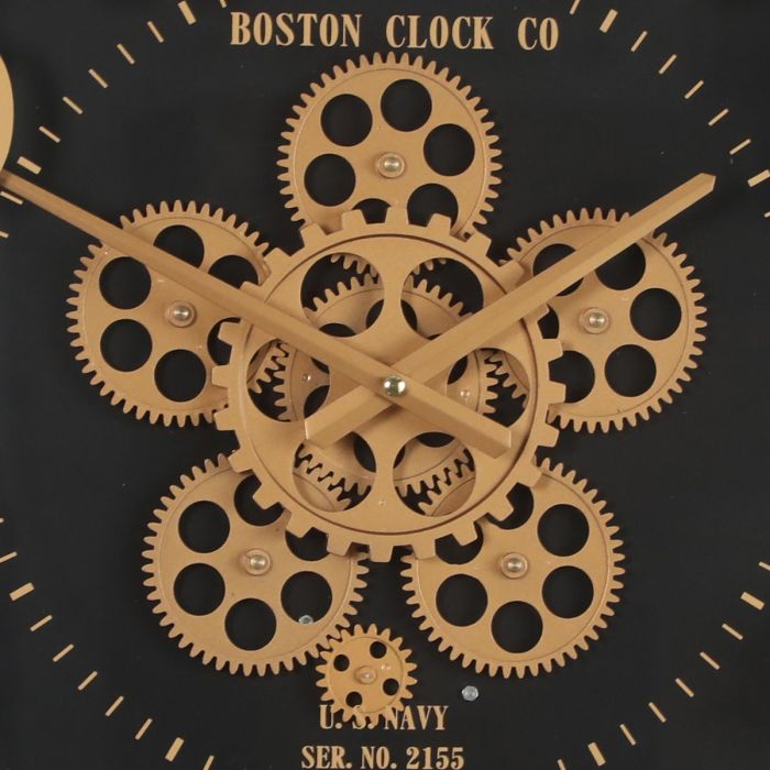 Round Boston US Navy Movement Gear Wall Clock - 50cms