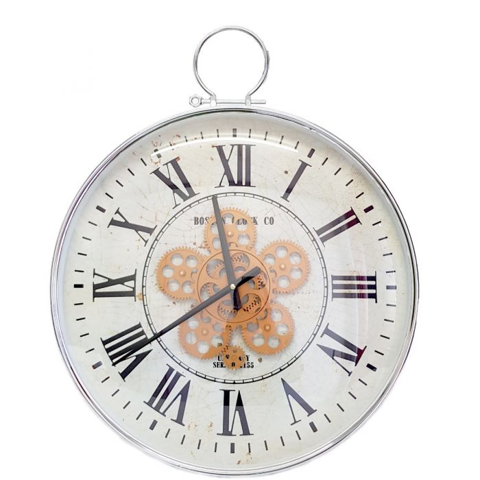 Round Classic Boston Gear Movement Wall Clock - 53cms