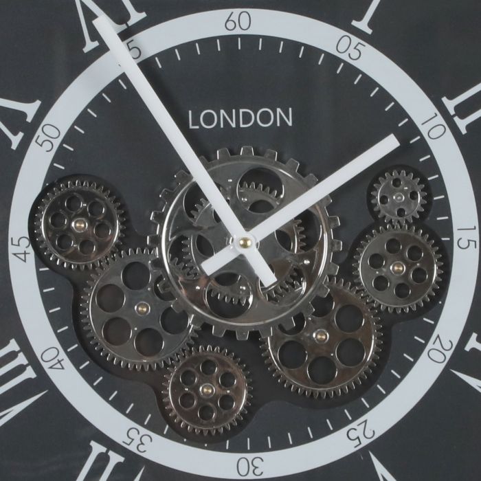 Round Classic London Gear Movement Wall Clock - 54cms