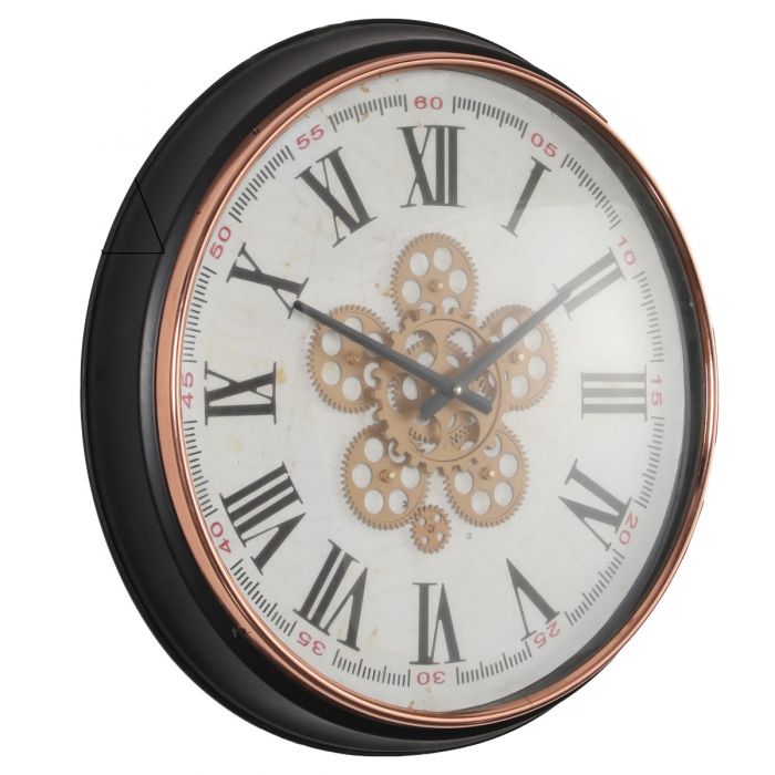 Round Domonique Exposed Gear Movement Wall Clock - 53cms