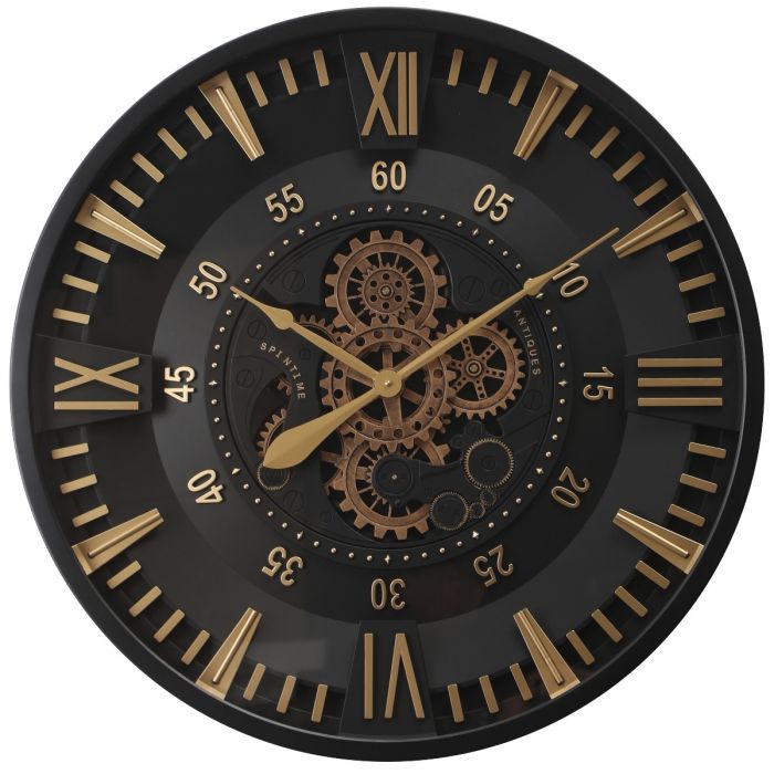 Round El Dorado Exposed Gear Movement Wall Clock - 80cms