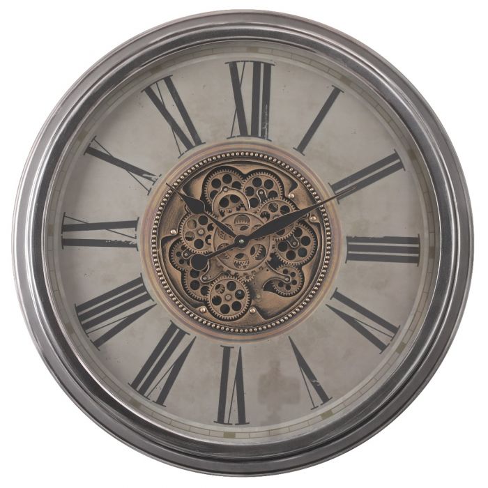 Round French Country Gear Movement Wall Clock - 82.5cms