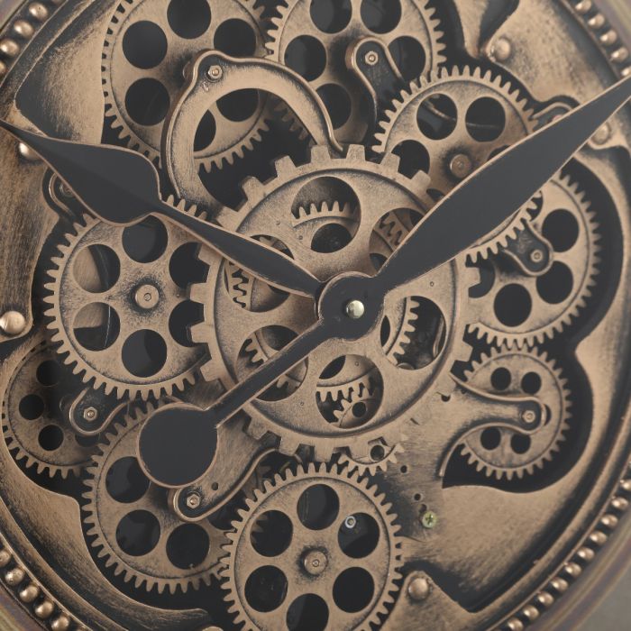 Round French Country Gear Movement Wall Clock - 82.5cms