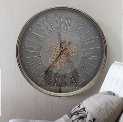 Round George Modern Gear Movement Wall Clock - 60cms
