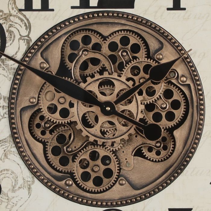 Round Giovanni Exposed Gear Movement Wall Clock - 65cms