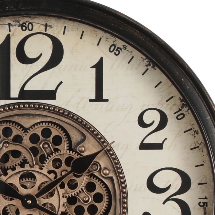 Round Giovanni Exposed Gear Movement Wall Clock - 65cms