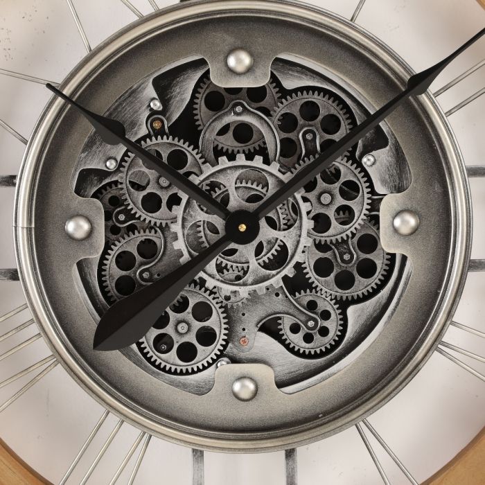 Round Hampton Exposed Gear Movement Wall Clock - 90cms