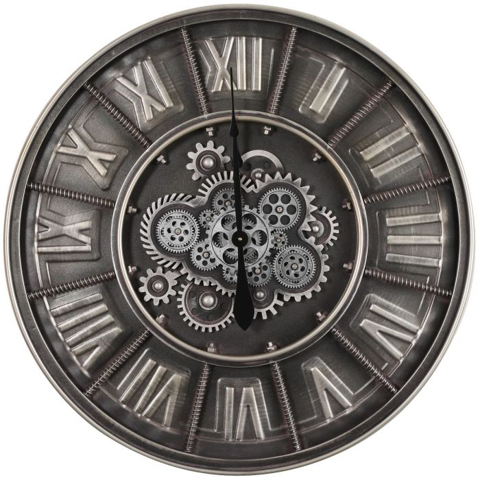 Round Hensley Exposed Gear Movement Wall Clock - 80cms