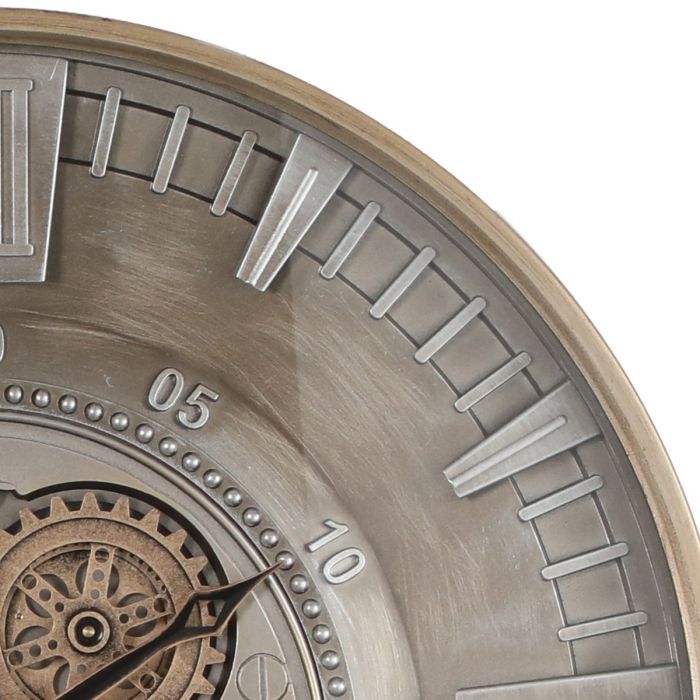 Round Industrial Exposed Gear Movement Wall Clock - 60cms