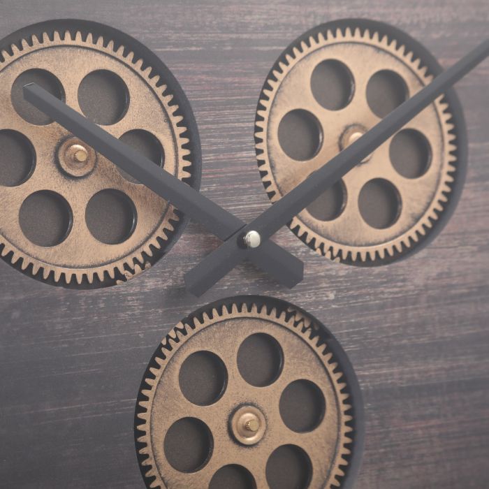 Round Jacob Industrial Gear Movement Wall Clock - 46cms