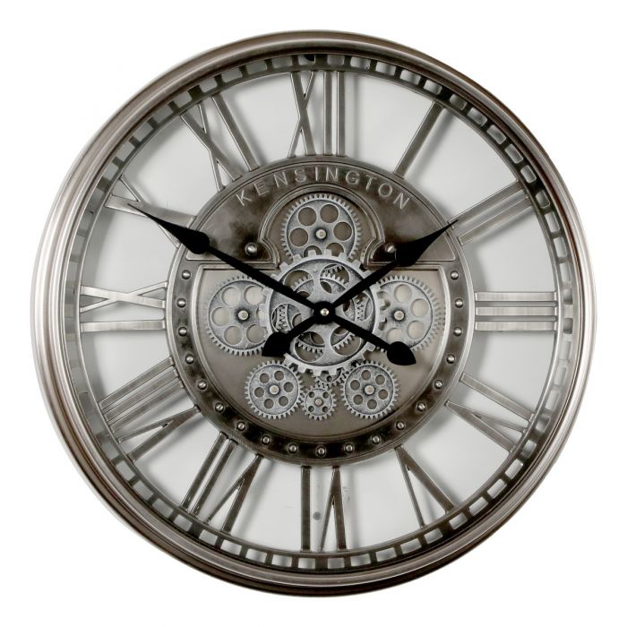 Round Kensington Industrial Gear Movement Wall Clock- 55cms