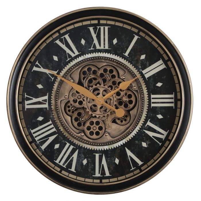 Round Duke Exposed Gear Movement Wall Clock - 65cms
