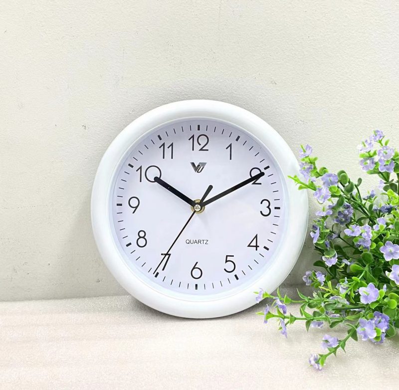 Round Kitchen Wall Clock 20cms - Available in 2 Colors