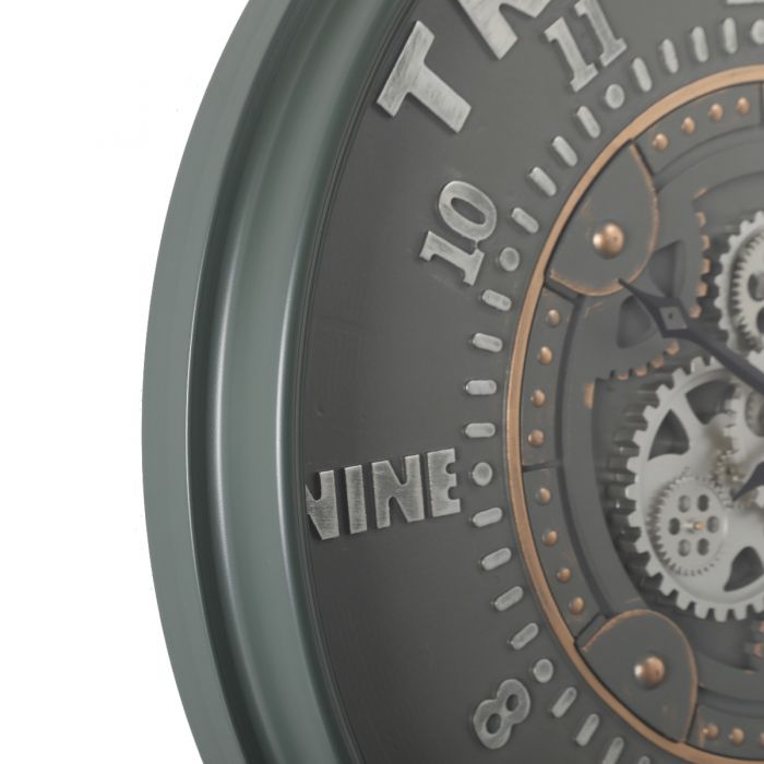 Round Modern Trademark Gear Movement Wall Clock - 80cms