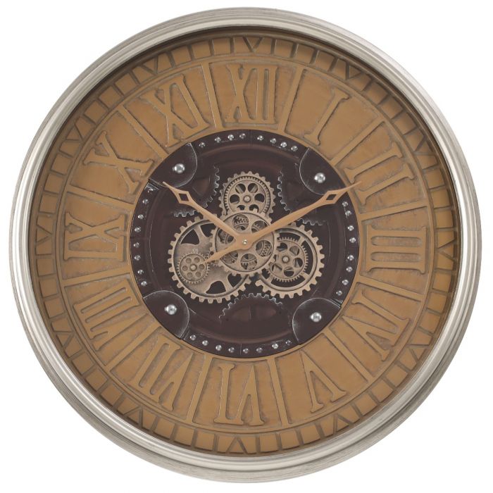 Round Persian Exposed Gear Movement Wall Clock - 80cms