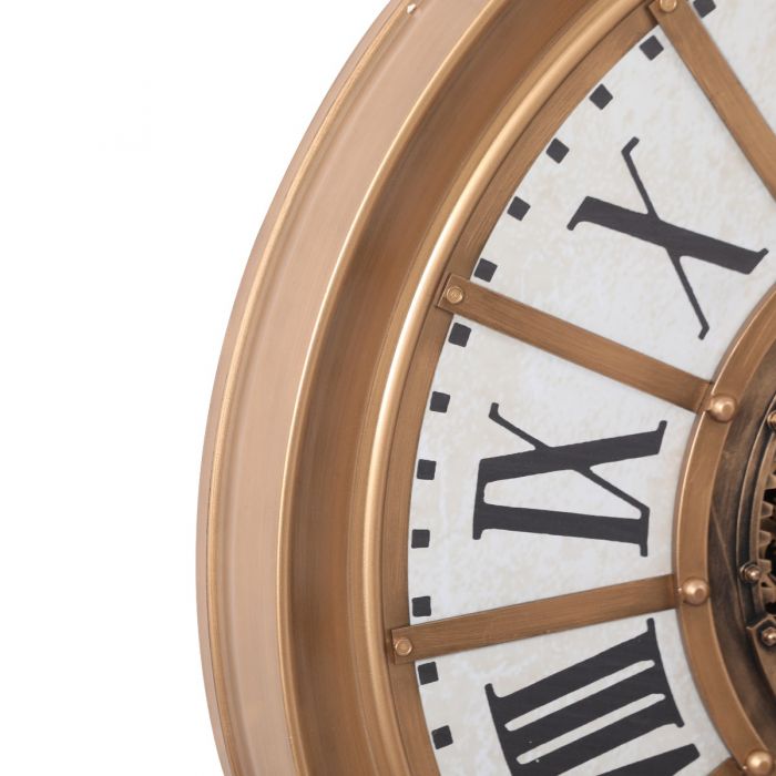 Round Provincial Exposed Gear Movement Wall Clock - 101cms