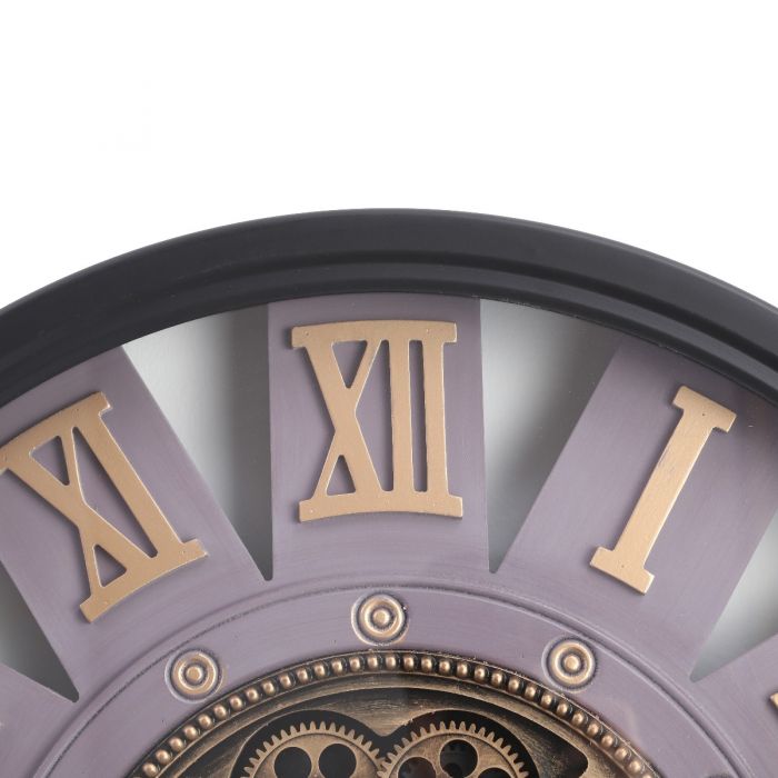 Round Ramos Industrial Gear Movement Wall Clock - 72cms