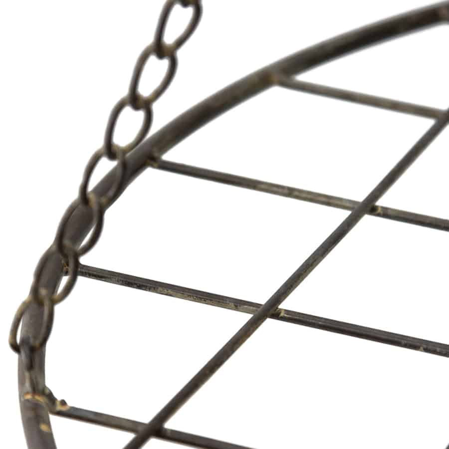 Round Rust Hanging Plant Holder 60cms