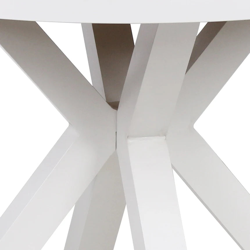 Round Sand White Outdoor Dining Table - 90cms