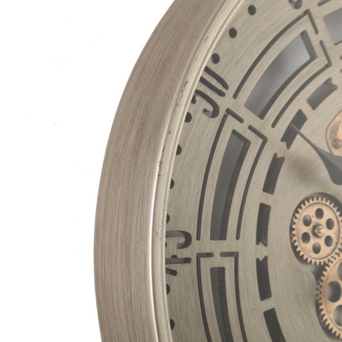 Round Spin Time Exposed Gear Movement Wall Clock - 60cms