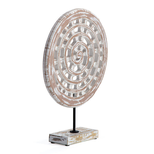 Round Tribal Medallion Plaque on Base - 31x8x41cms