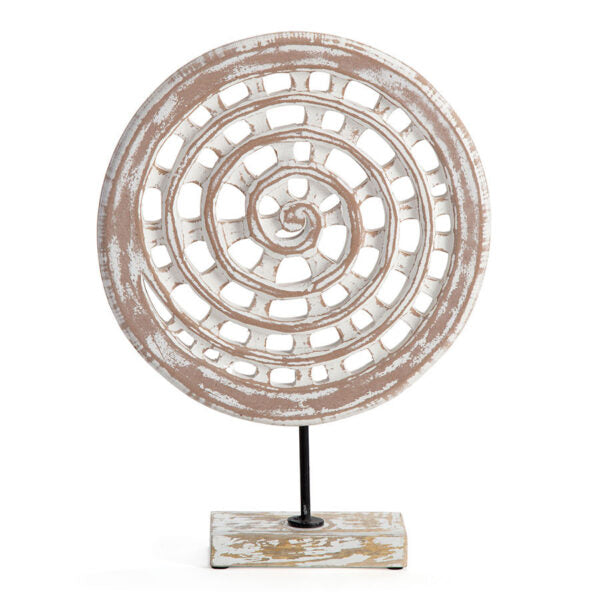 Round Tribal Medallion Plaque on Base - 31x8x41cms