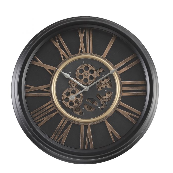 Round William Exposed Gear Movement Wall Clock - 52cms