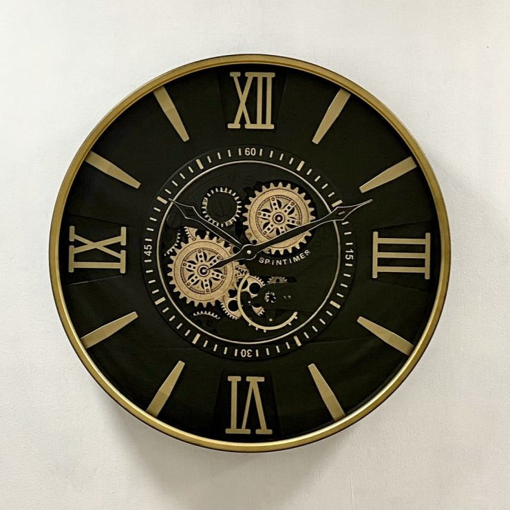 Royal Industrial Rotating Gears Clock 60cms