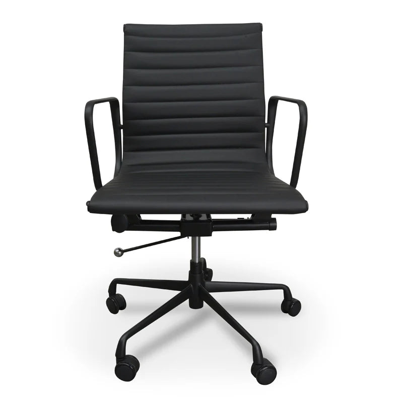 Royal Leather Office Chair - Black