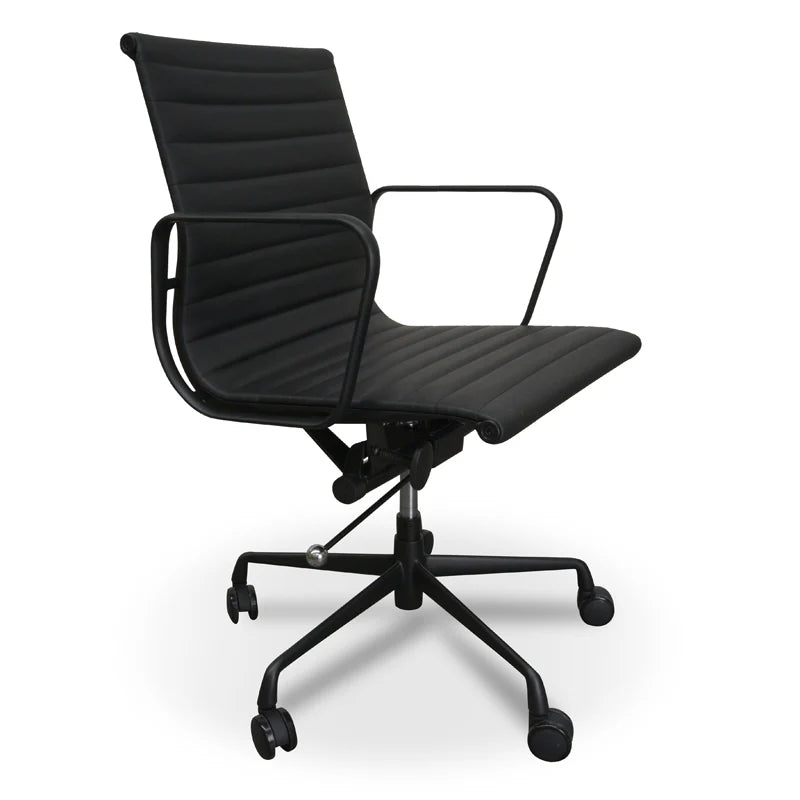 Royal Leather Office Chair - Black