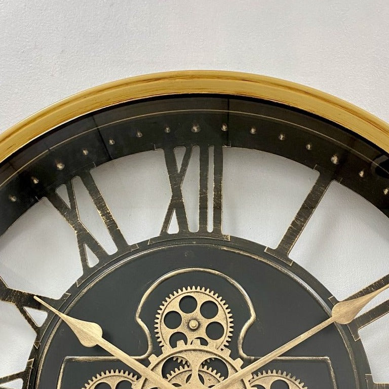 Royal Metal Rotating Gears Clock 60cms