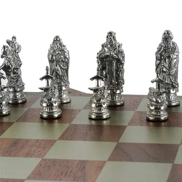 Royal Rivalry Camelot Wood & Pewter Chess Set