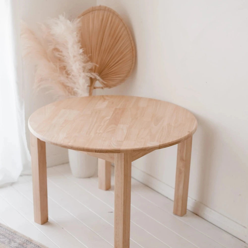 Rubber Wood Round Table - 75cms