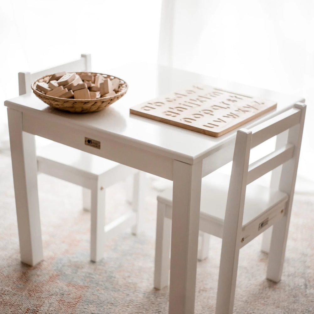 Rubber Wood Standard Table - White