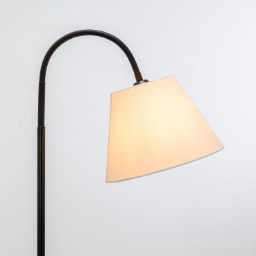 Rubberwood Lamp with Shelves - Grey