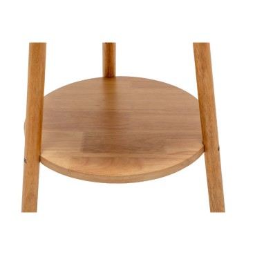 Rubberwood Lamp with Shelves - Available 3 Colors