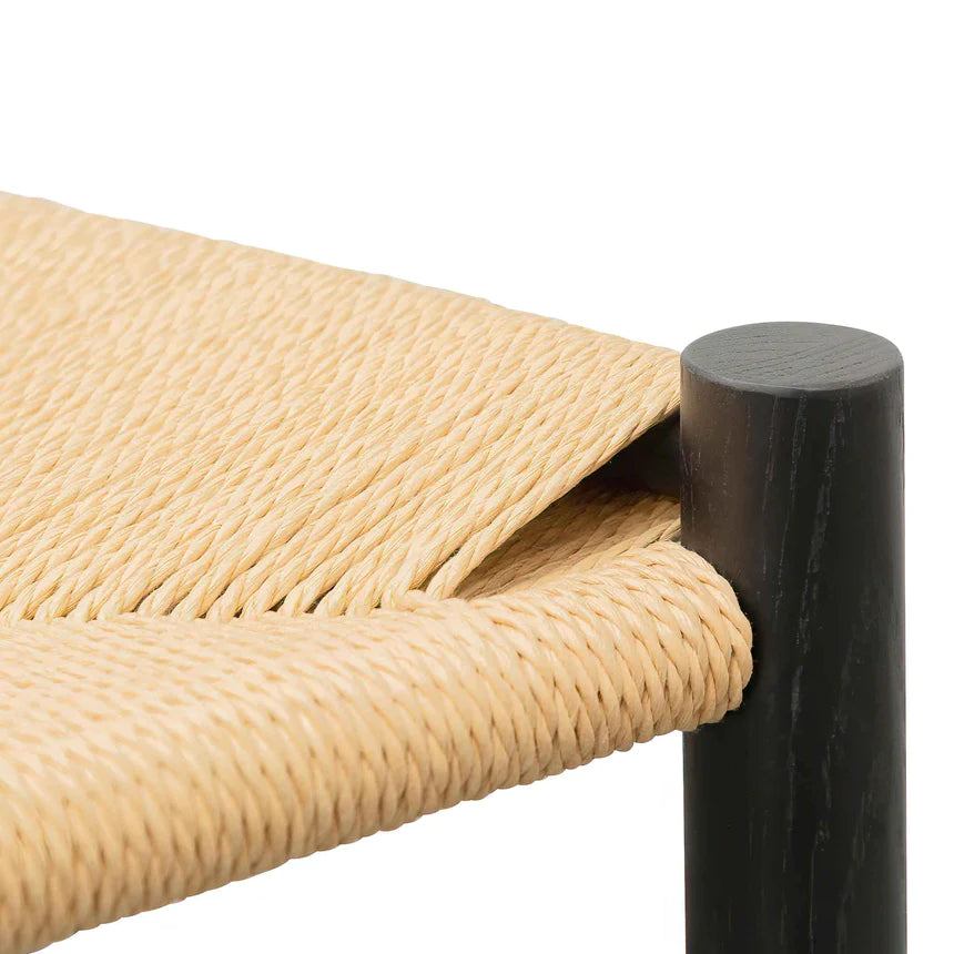 Rural Loft Dining Chair - Black & Natural (Set of 2)