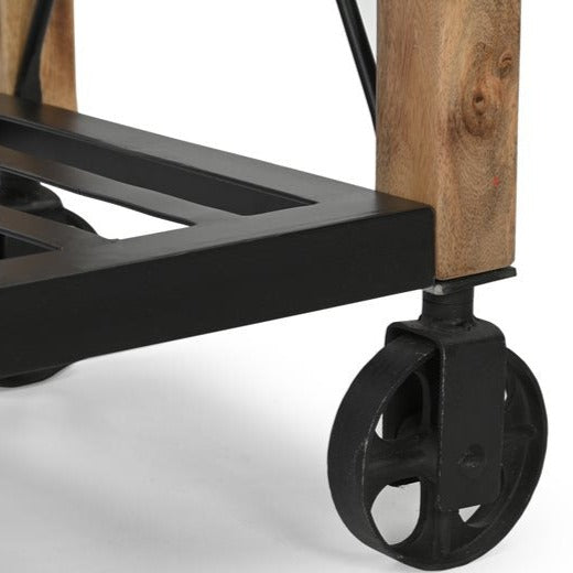 Rustic Appeal Hardwood Butler's Trolley