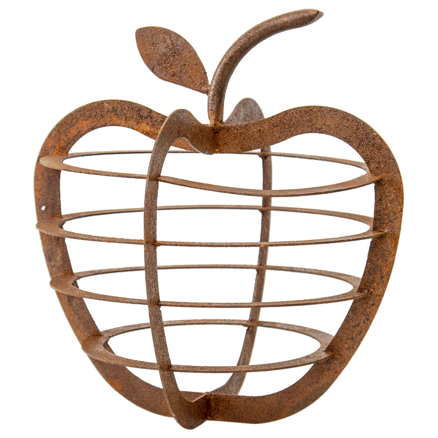 Rustic Brown Contemporary Apple Decoration- 30cms